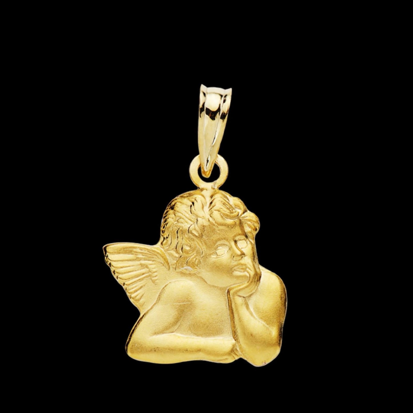 Medalla ángel en oro amarillo - 9K