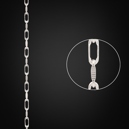 Cadena Fantasía Plata Italiana 3mm