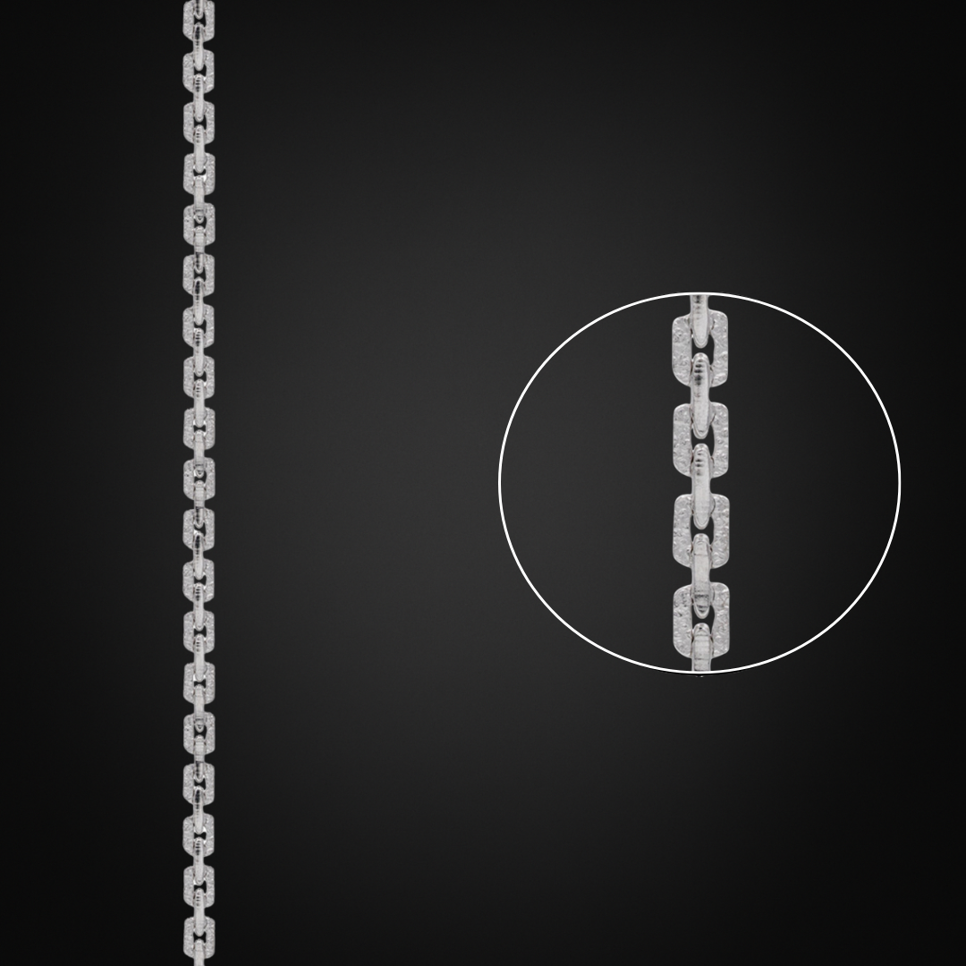 Cadena Fantasía Plata Italiana 4mm