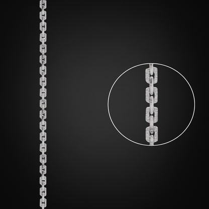 Cadena Fantasía Plata Italiana 4mm