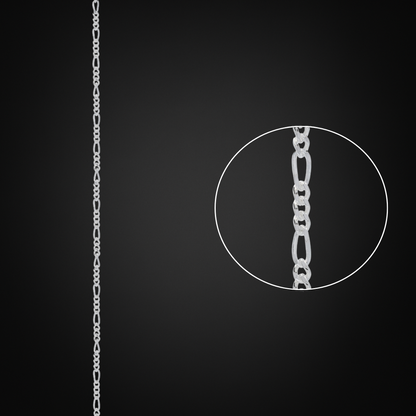 Italian Silver Figaro Chain 1.45mm