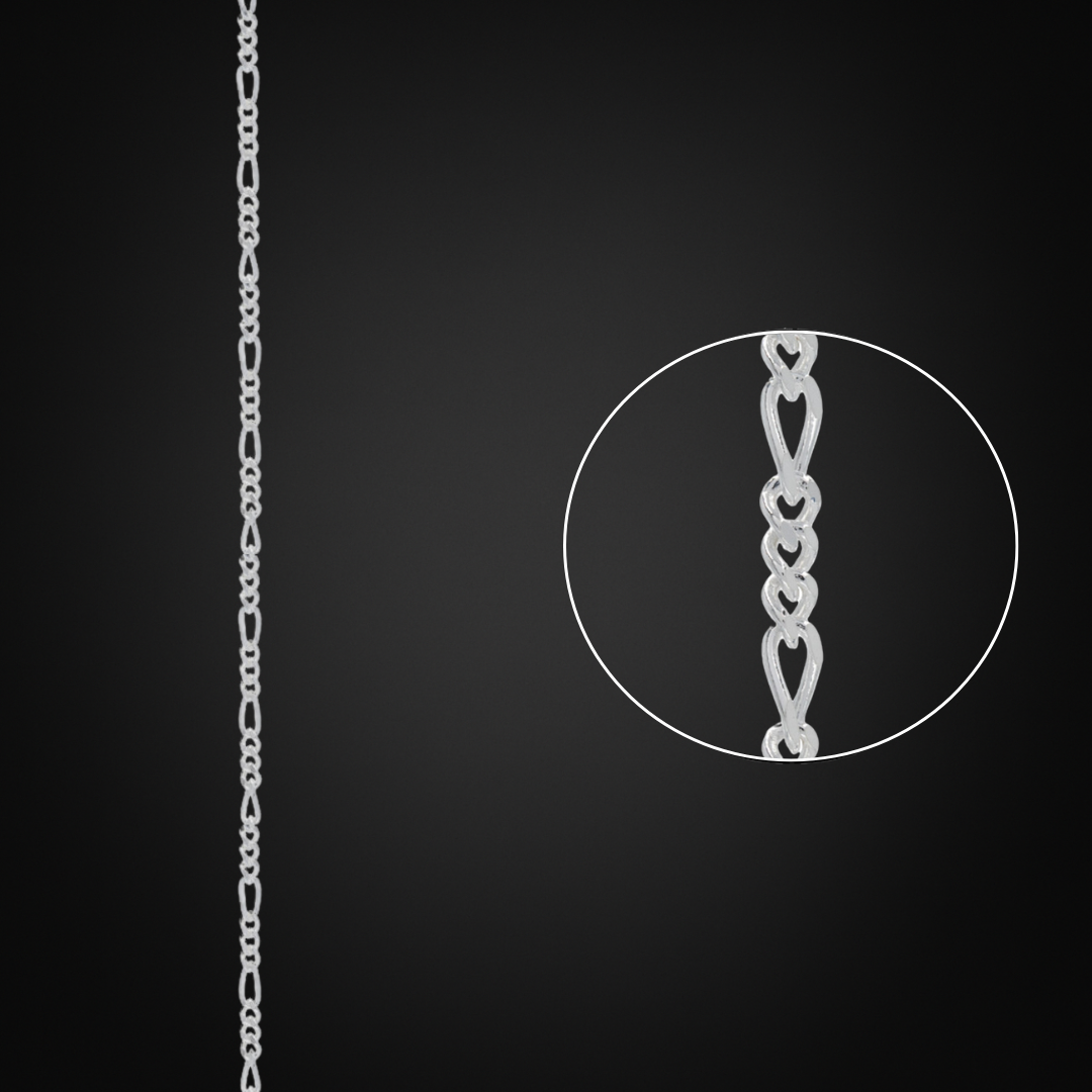 Italian Silver Fancy Figaro Chain 1.85mm