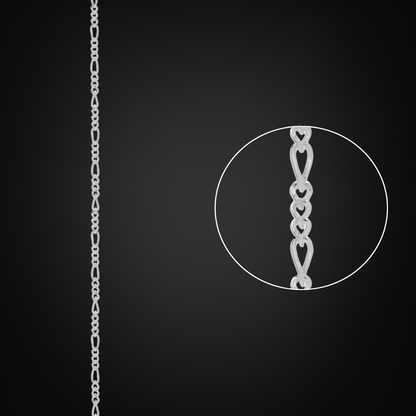 Italian Silver Fancy Figaro Chain 1.85mm