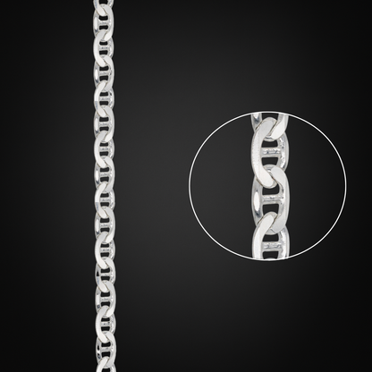 Italian Silver Anchor Chain 6mm