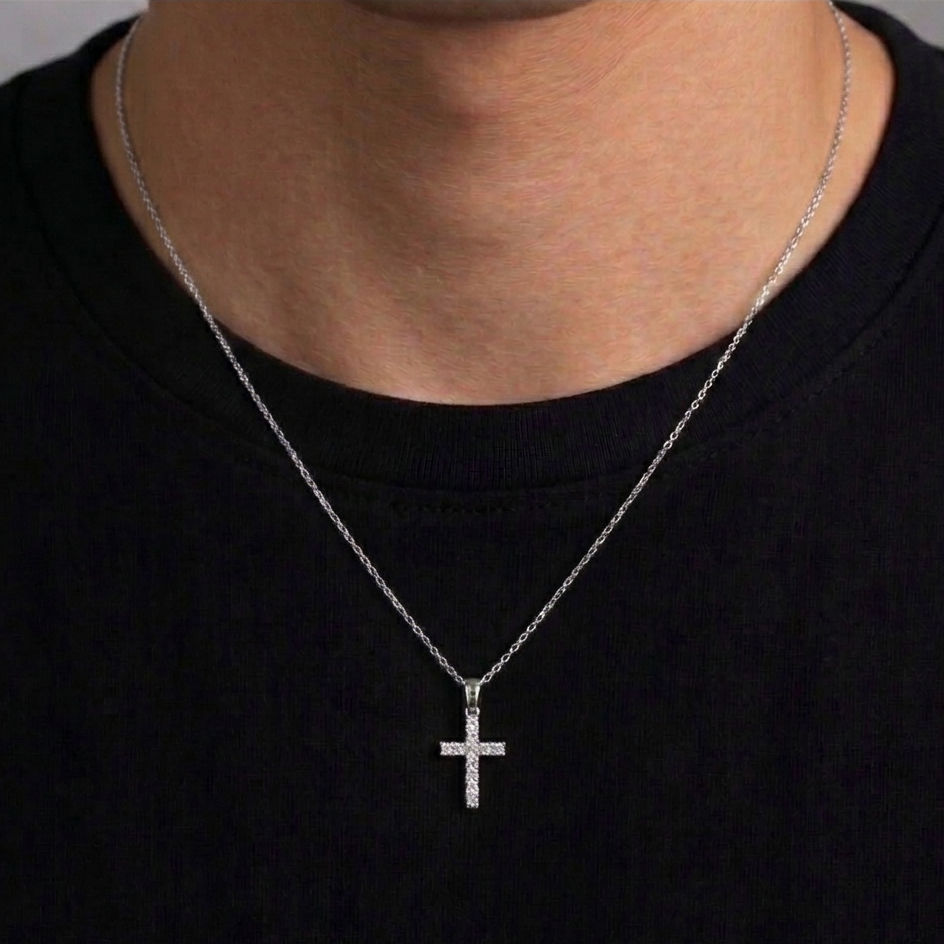 Iced Mini Cross Plata - Gold Dealers