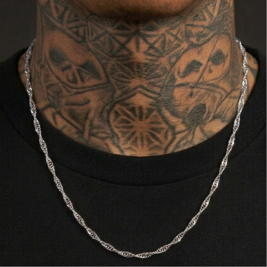 Cadena twisted plata - Gold Dealers