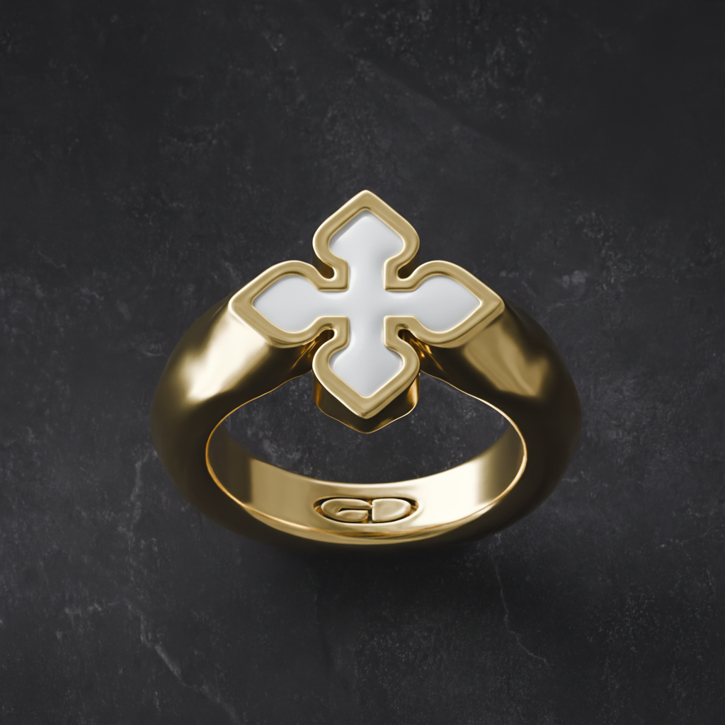 Anillo White Flower - Gold Dealers