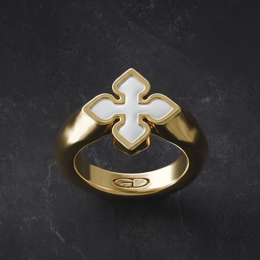 Anillo White Flower - Gold Dealers