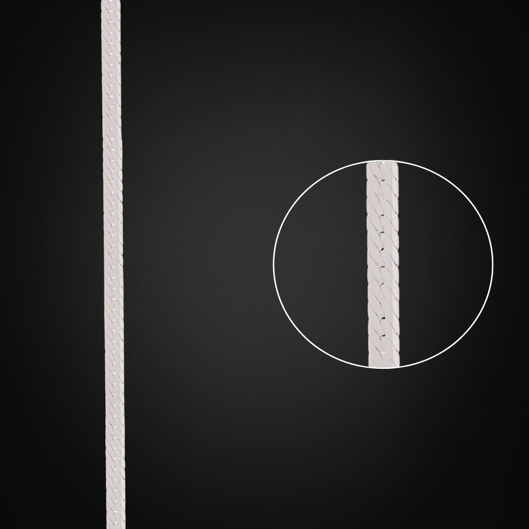 Cadena Heribong Plata Italiana 2mm