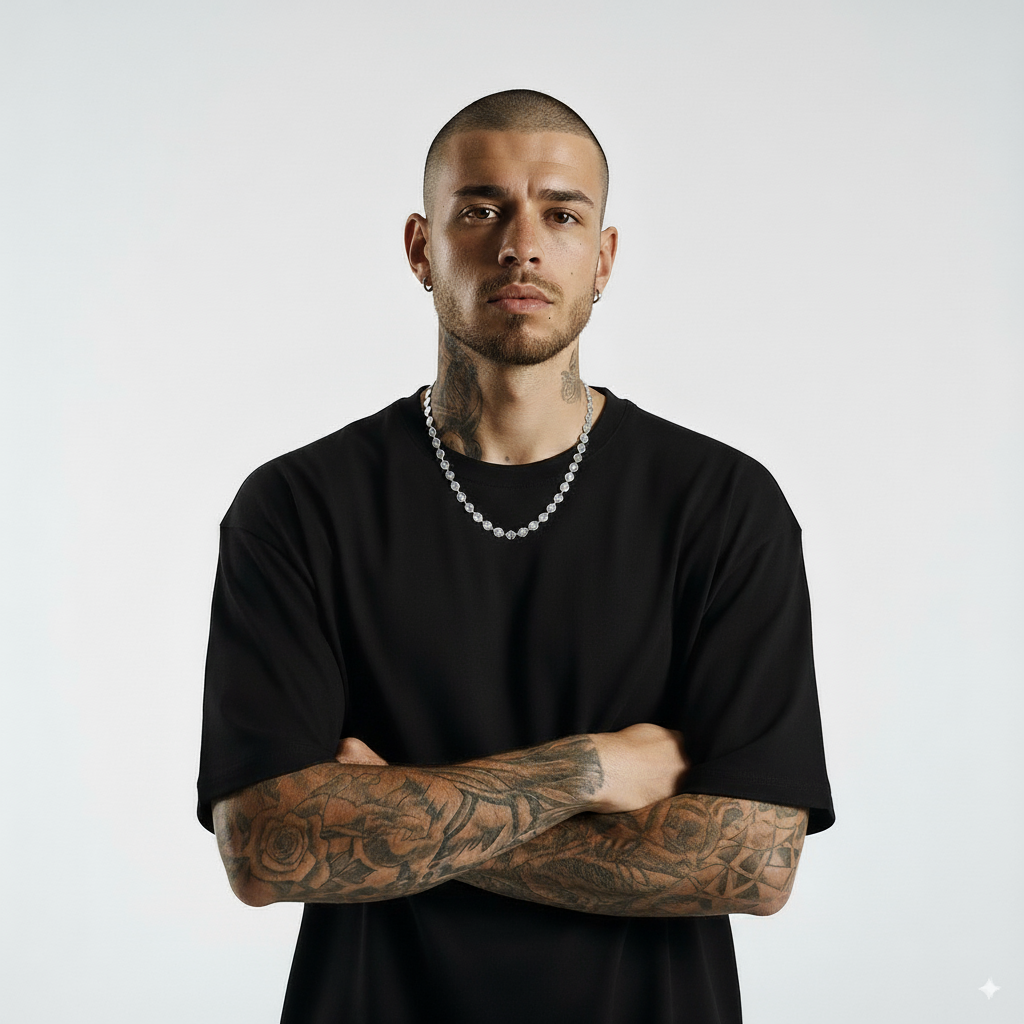 Cadena de Medallas Plata Italiana 5mm