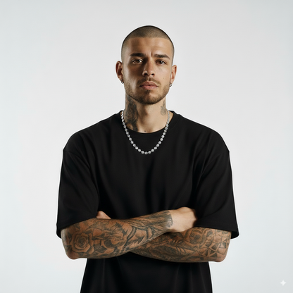 Cadena de Medallas Plata Italiana 5mm