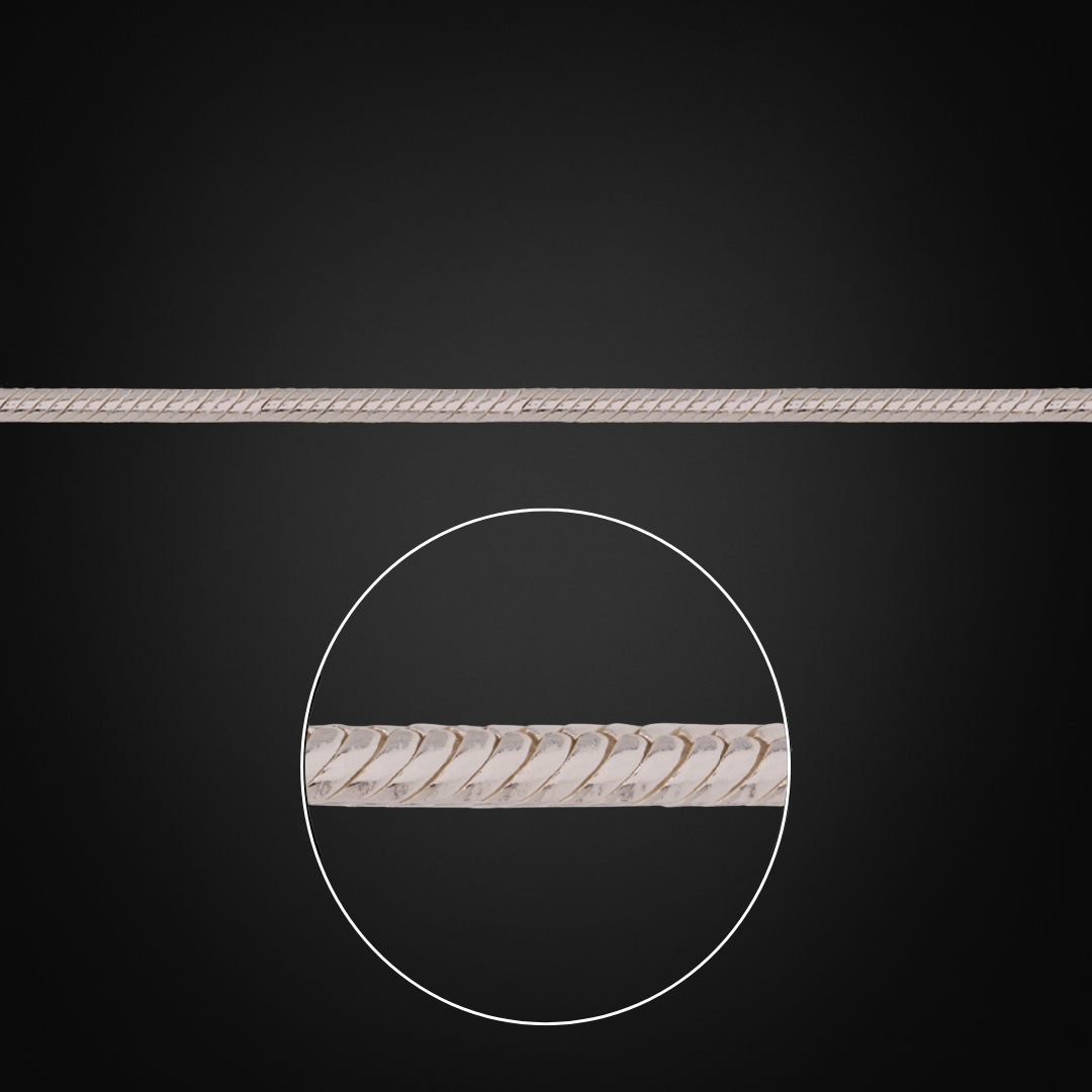 Pulsera Cola de Topo Plata Italiana 3mm