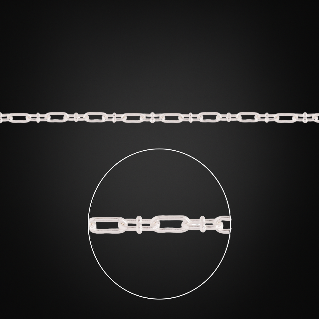 Pulsera Fantasía Plata Italiana 3mm