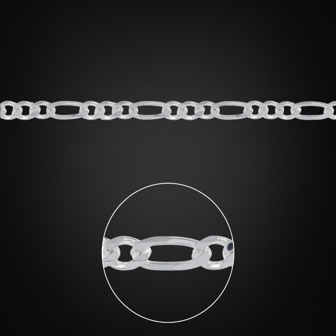 Italian Silver Figaro Bracelet 4mm