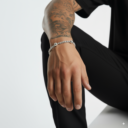 Pulsera Bolas Plata Italiana 5mm