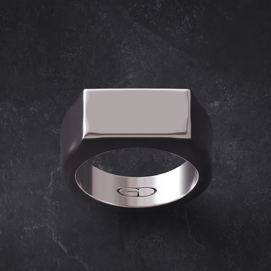 Custom Square Ring Silver