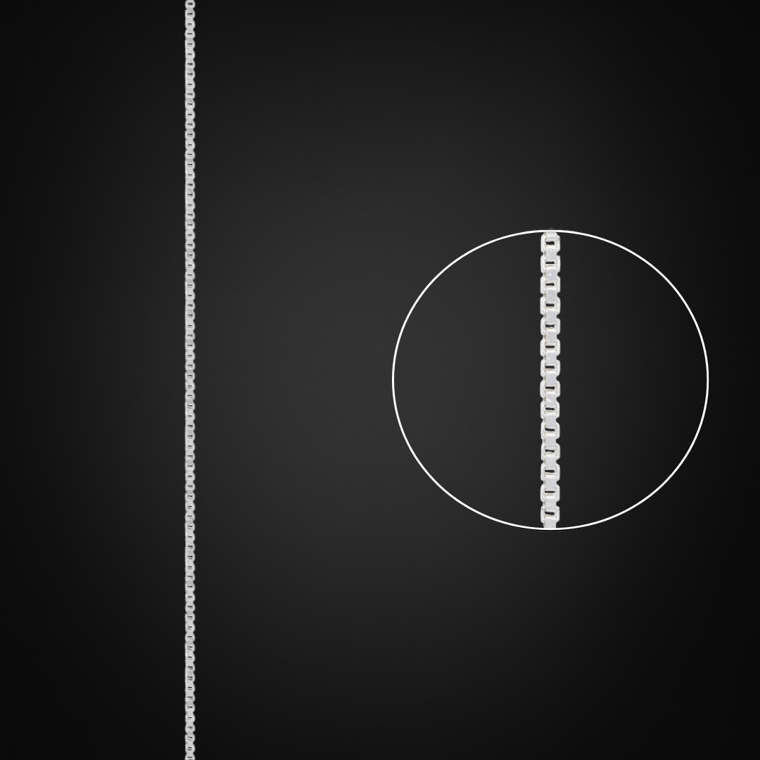 Cadena Veneciana Plata Italiana 1mm