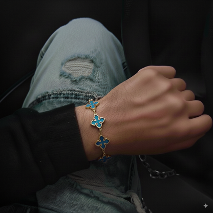 Blue Flower Bracelet