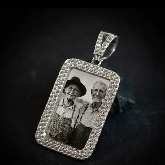 Foto Personalizada Cuadrada Plata