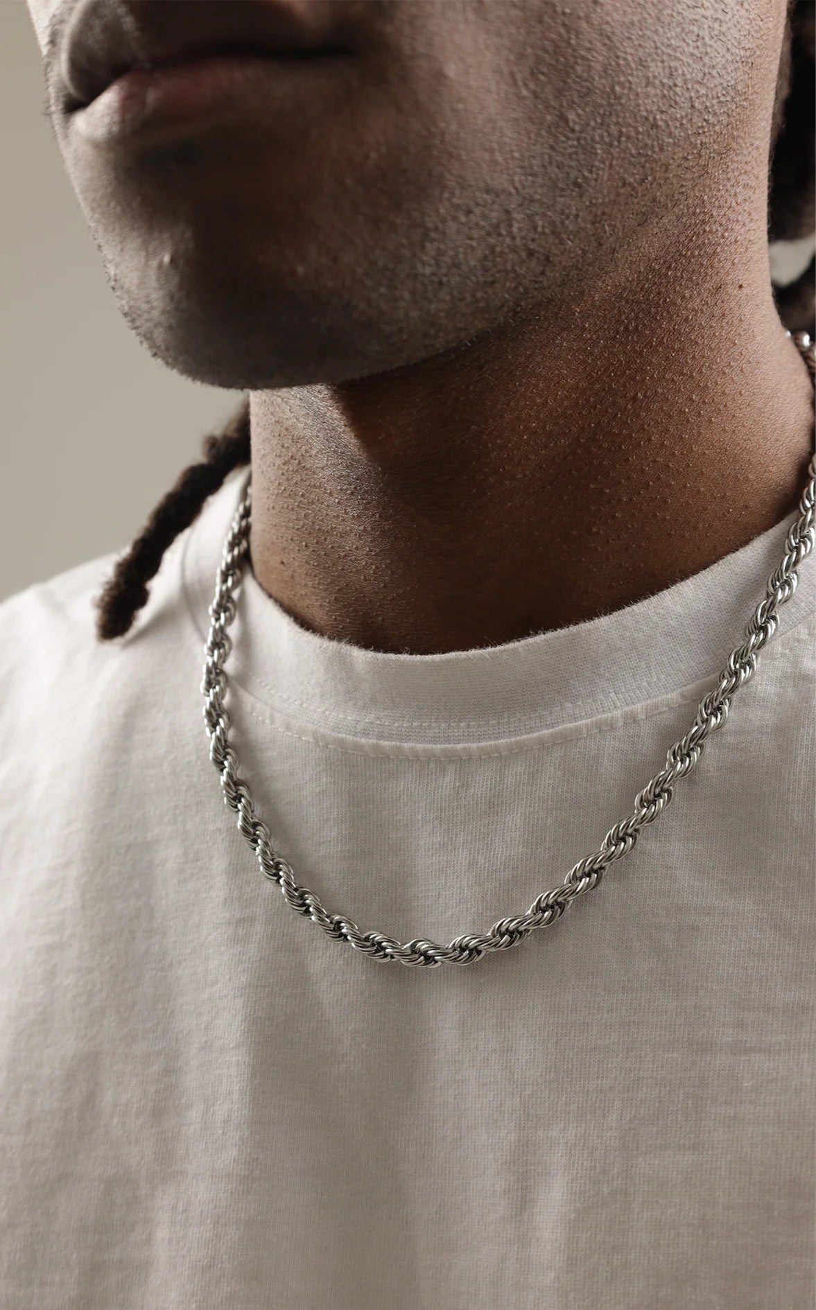 Cadena Rope Plata Italiana 5mm