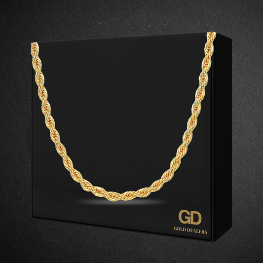 Pack rope chain 6mm - Gold Dealers