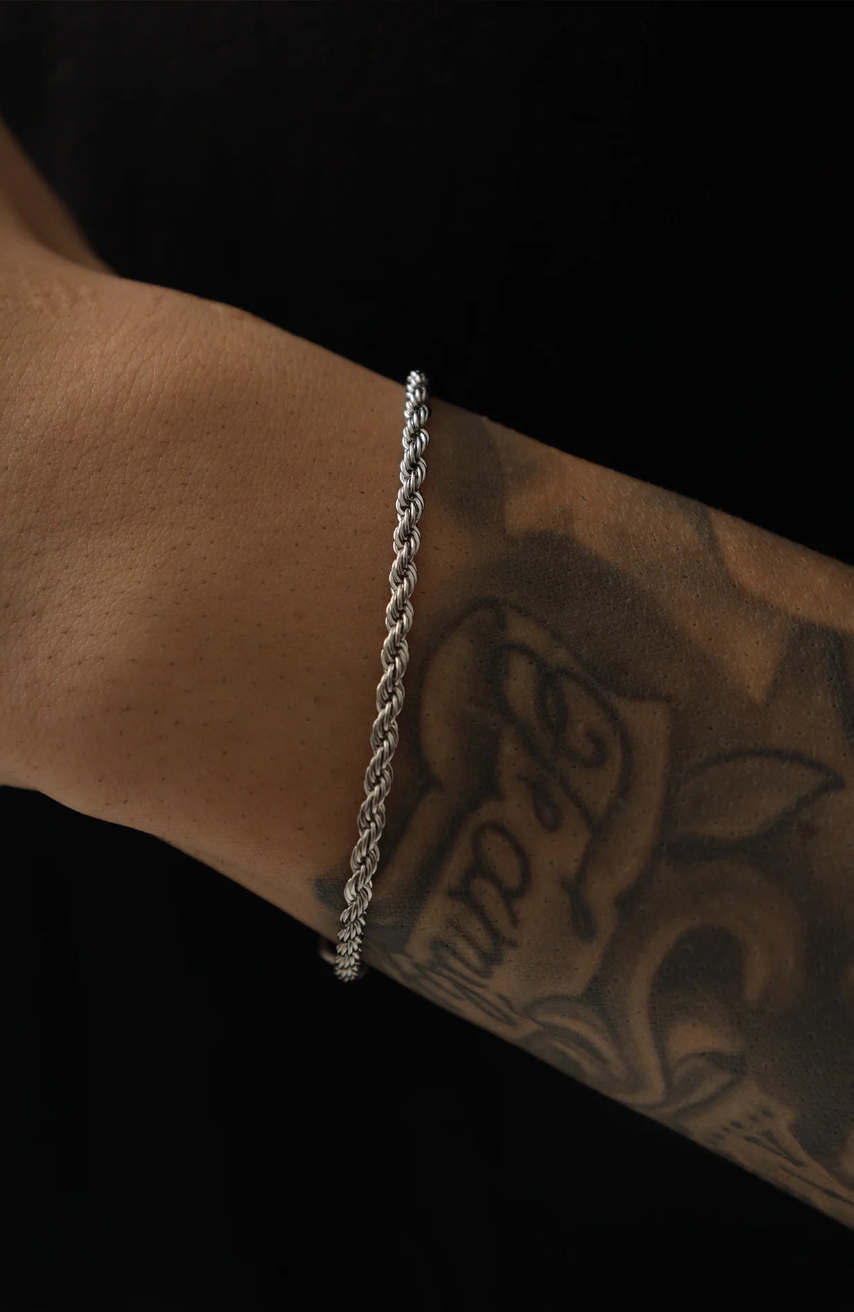 Italian Silver Rope Bracelet 4mm