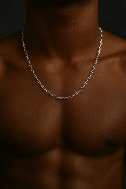 Cadena Clip Plata Italiana 2mm