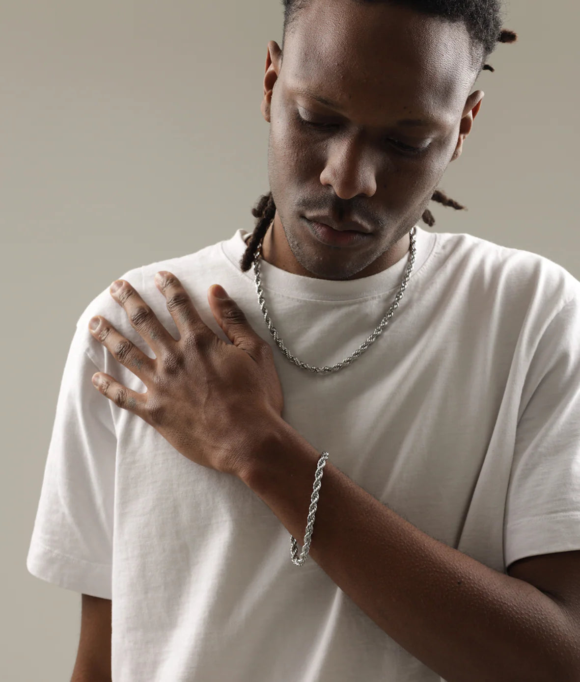 Italian Silver Rope Bracelet 7mm