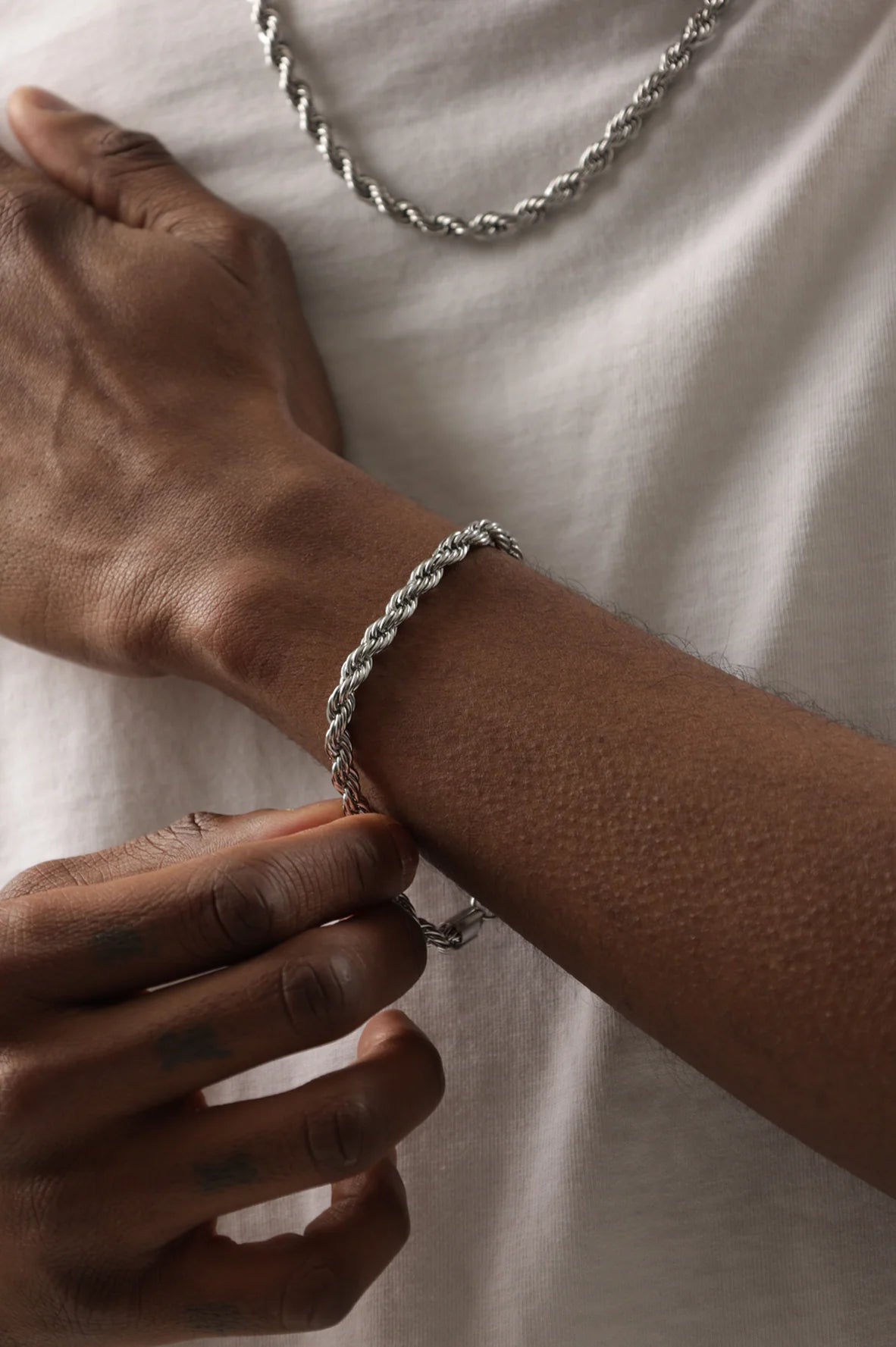 Italian Silver Rope Bracelet 7mm