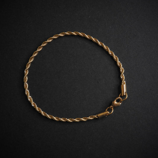 Rope bracelet 3 mm - Gold Dealers