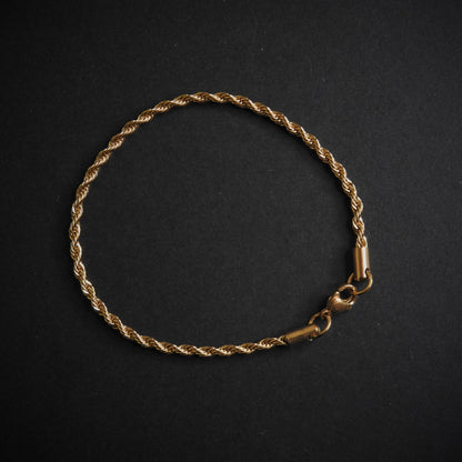 Rope bracelet 3 mm - Gold Dealers